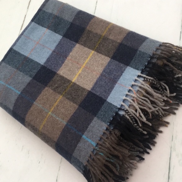 Fiori Di Firenze Other - Fiori Di Firenze Blue Gray Wool Italian Throw